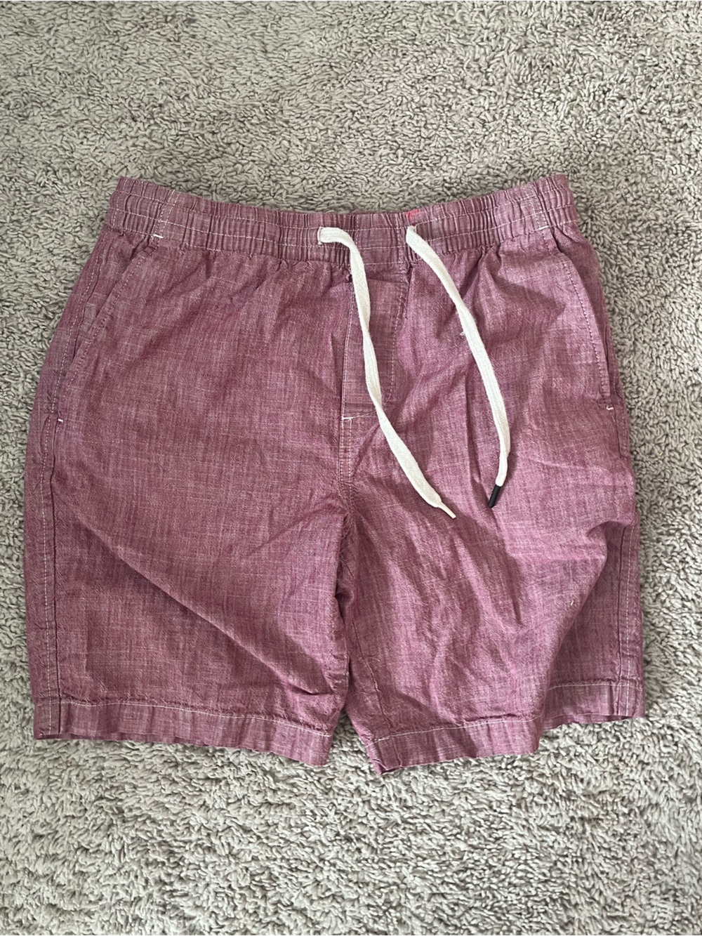 Banana Republic Linen-Blend Drawstring Shorts in Dusty Mauve